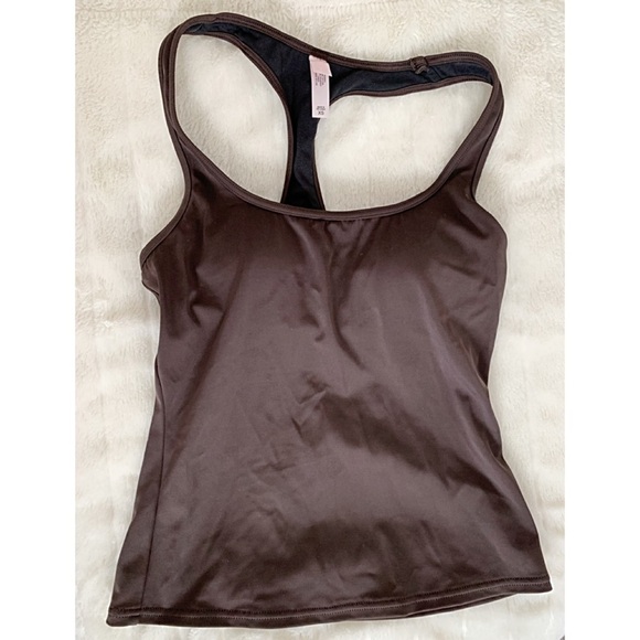 VICTORIA'S SECRET Sz Brown Racerback Tankini Top - Picture 5 of 6